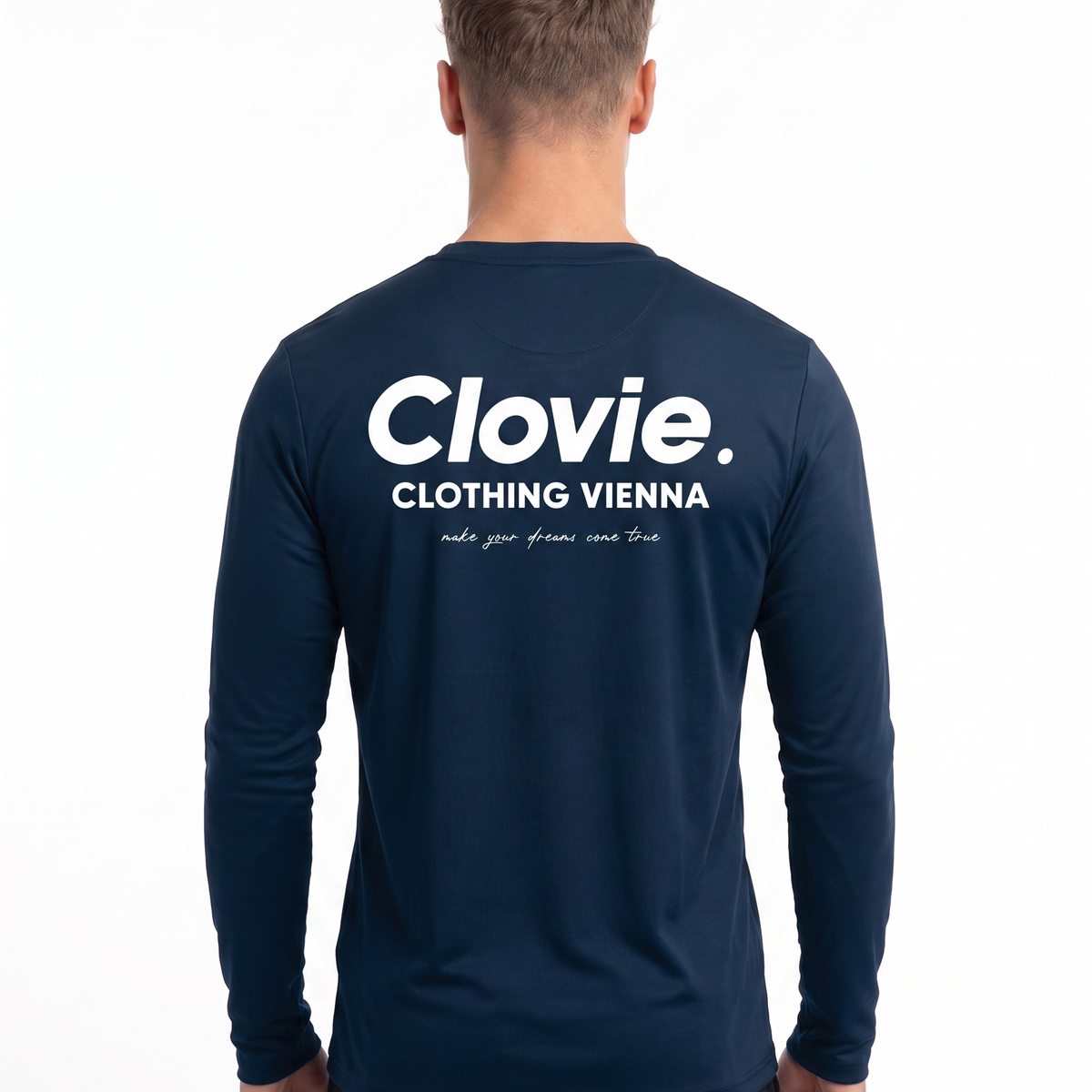 Sport Longsleeve French Navy - model back print