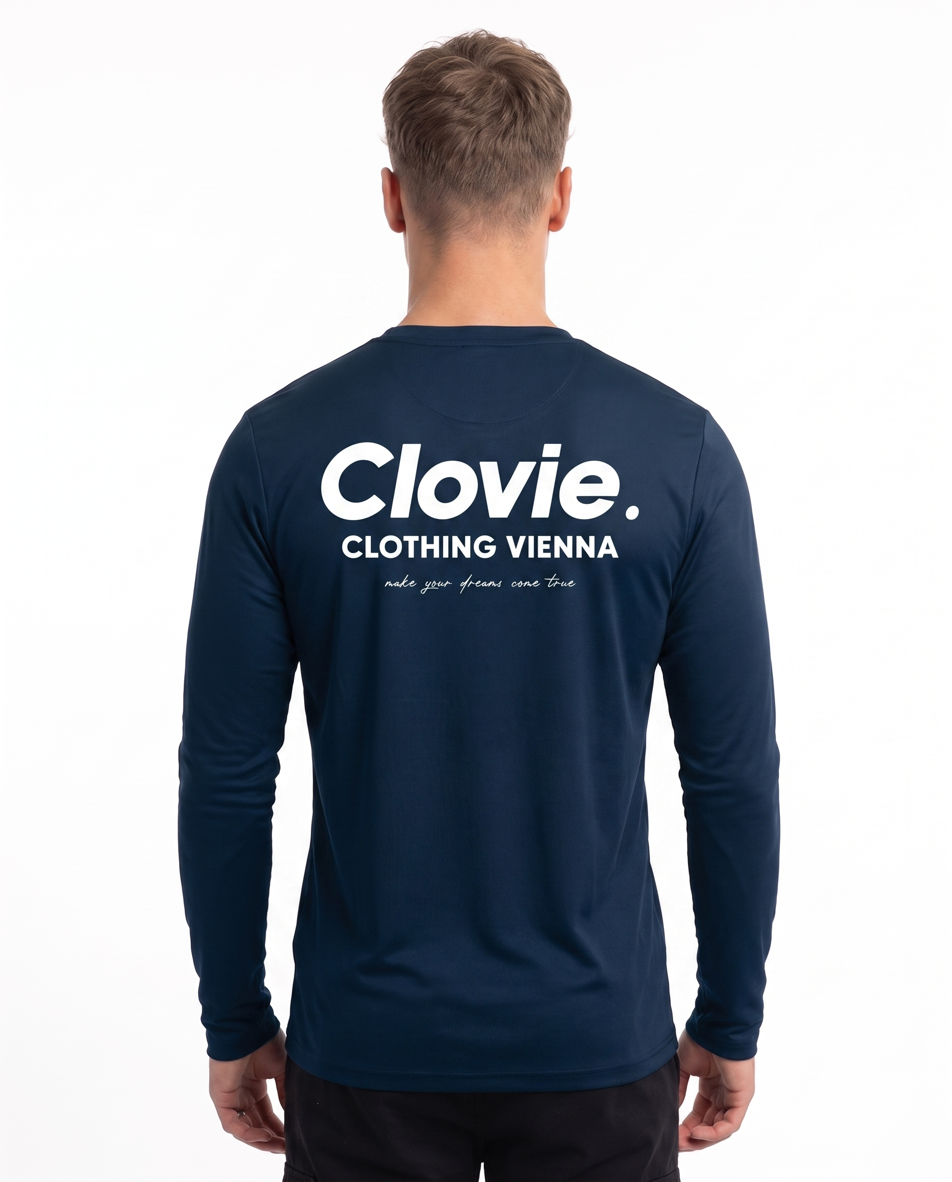 Sport Longsleeve French Navy - model back print
