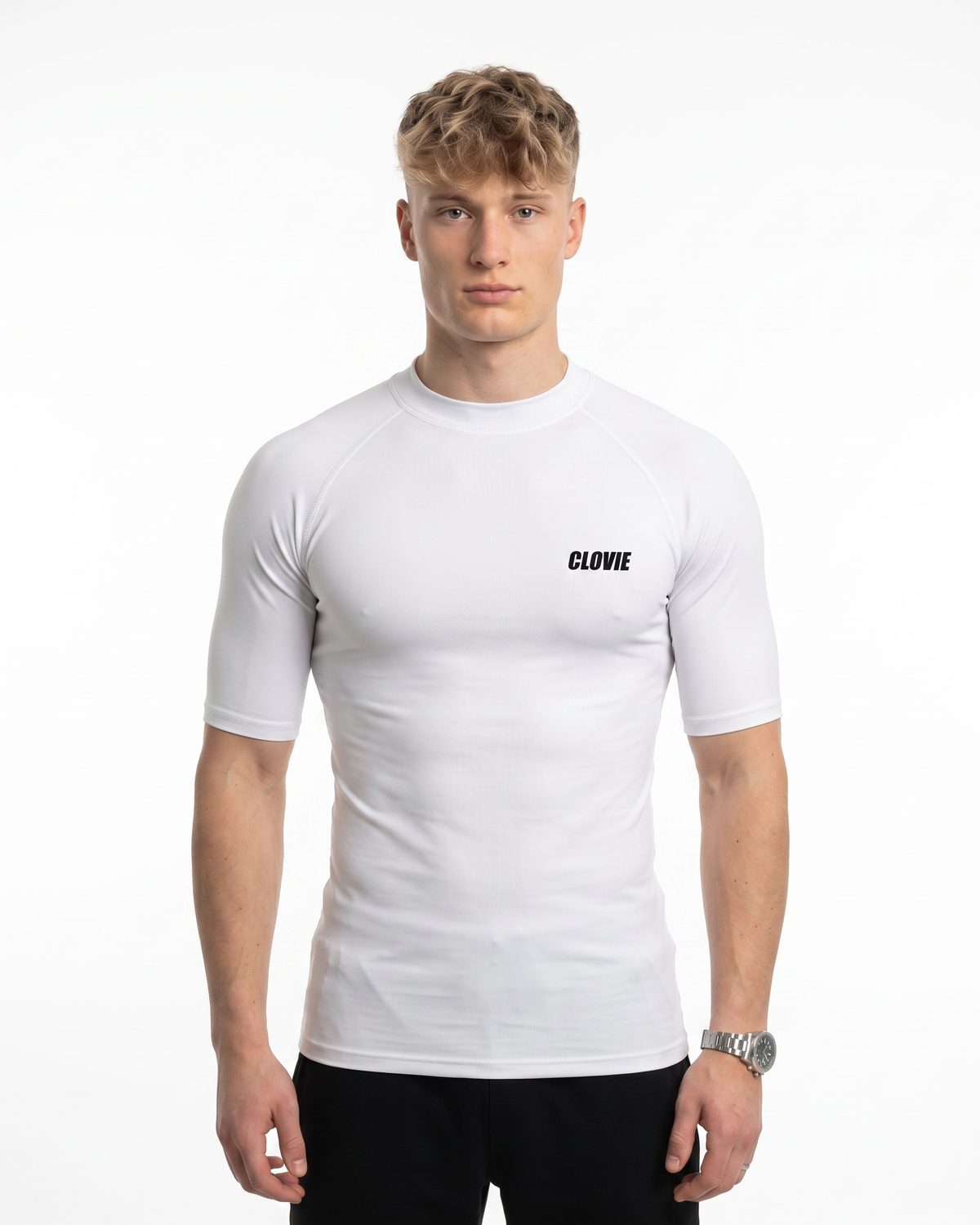 Sport Tee White - model front (natural)