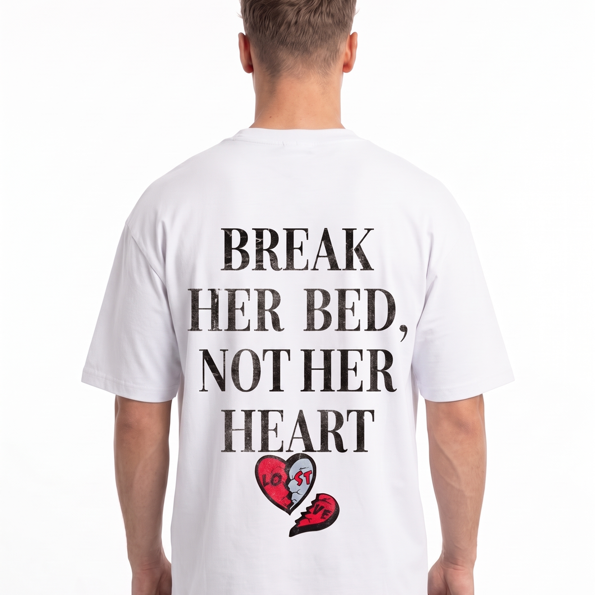 Break her bed OVS Tee White - model back print (edit-ref from Sand)