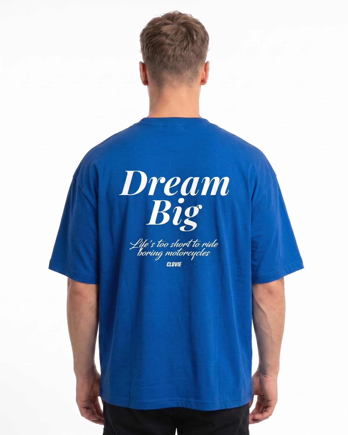 Dream big OVS Tee Cobalt Blue - model back print