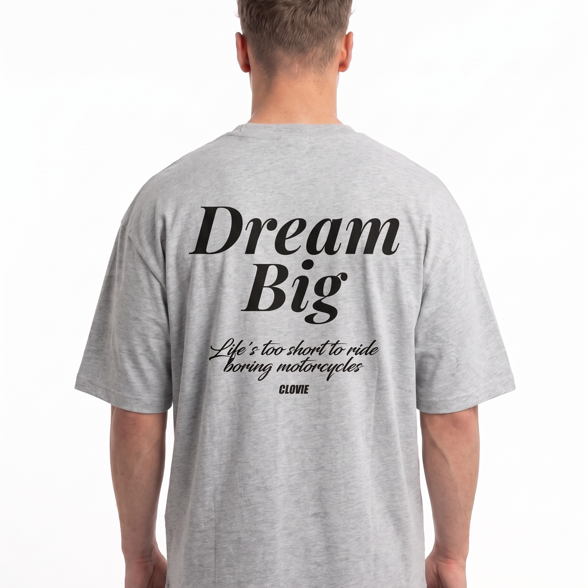 Dream big OVS Tee Grey - model back print