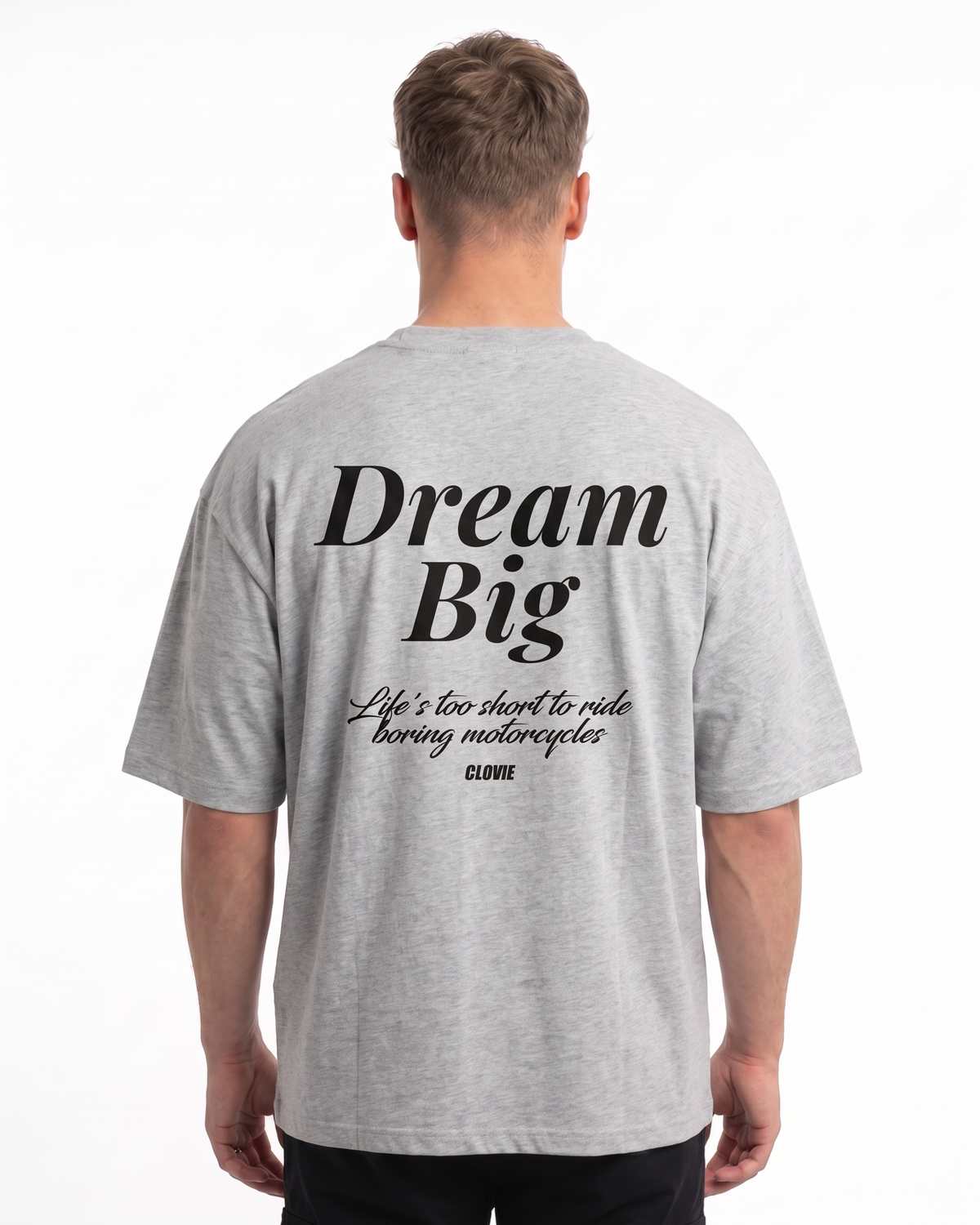 Dream big OVS Tee Grey - model back print