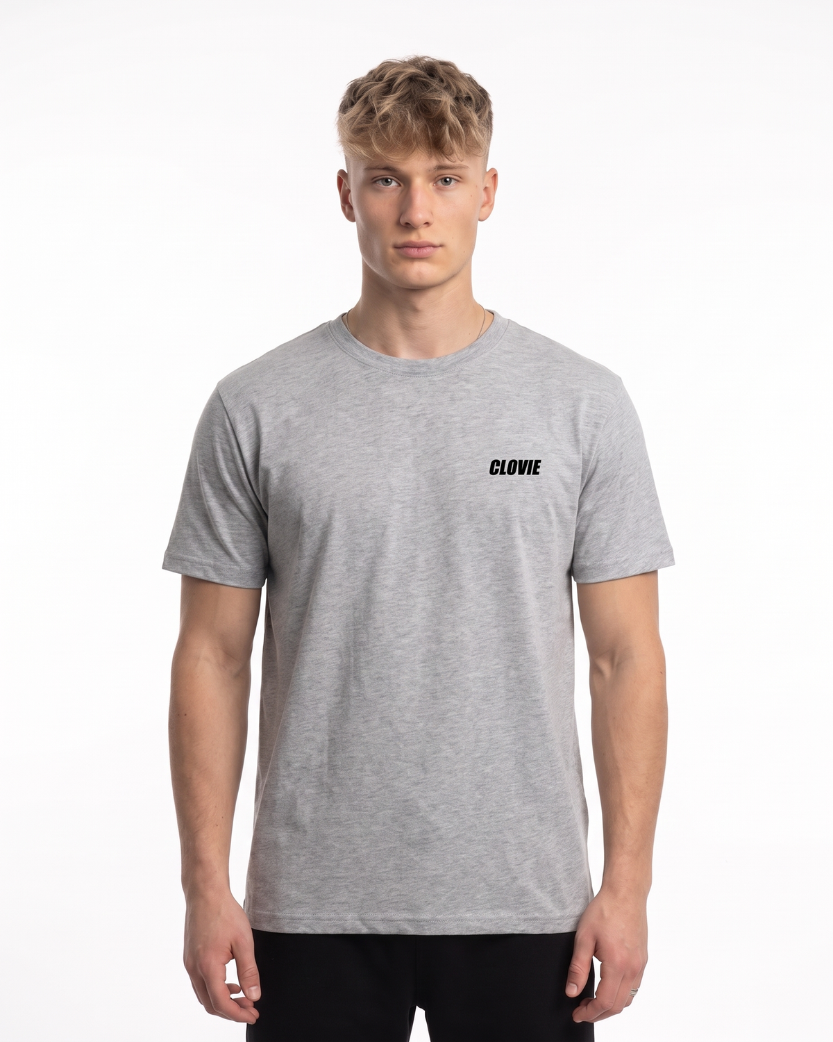 BUGATTI Chiron Std Tee Heather Grey - model front
