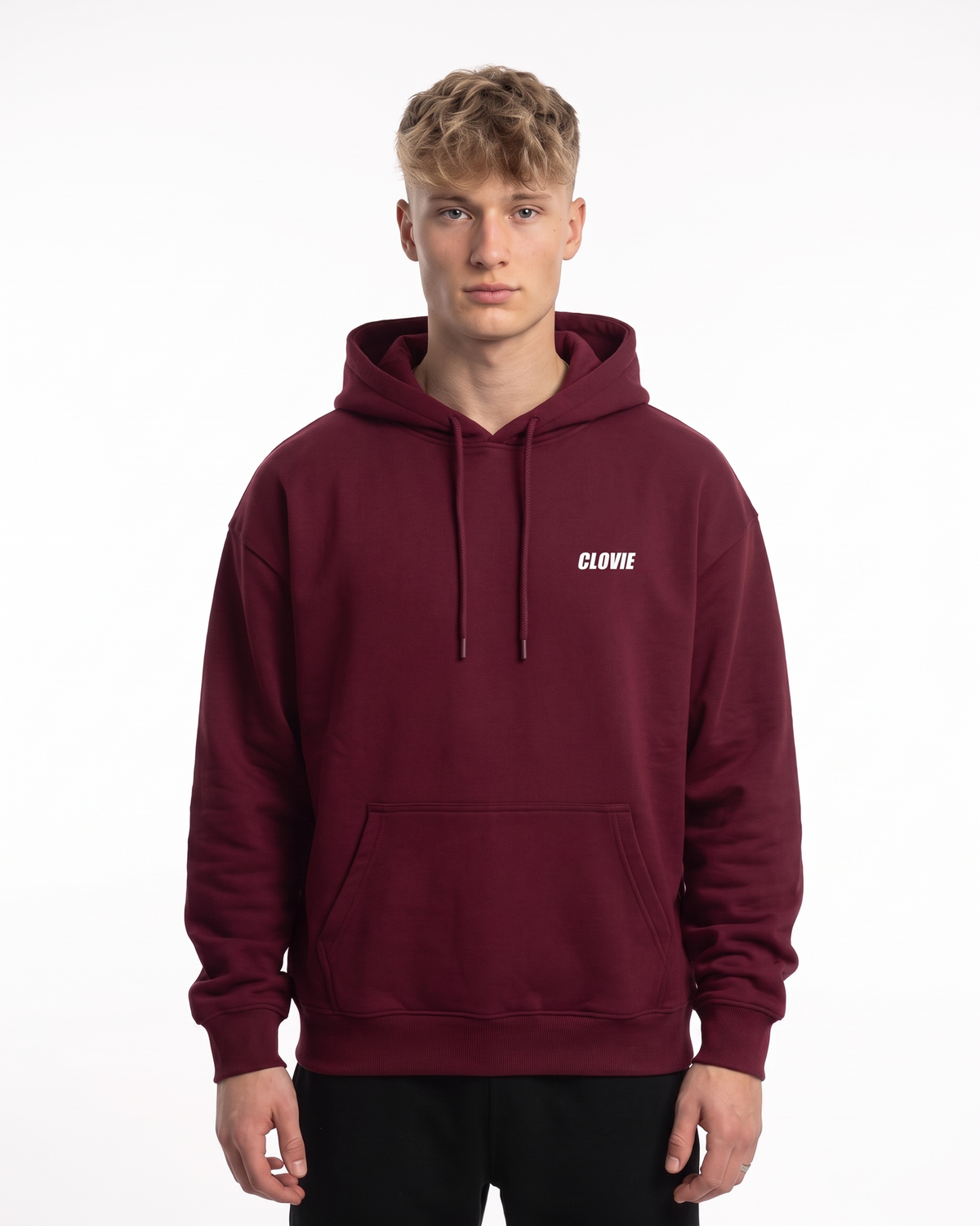 BUGATTI Chiron Super Sport Hoodie Burgundy – Vorderseite