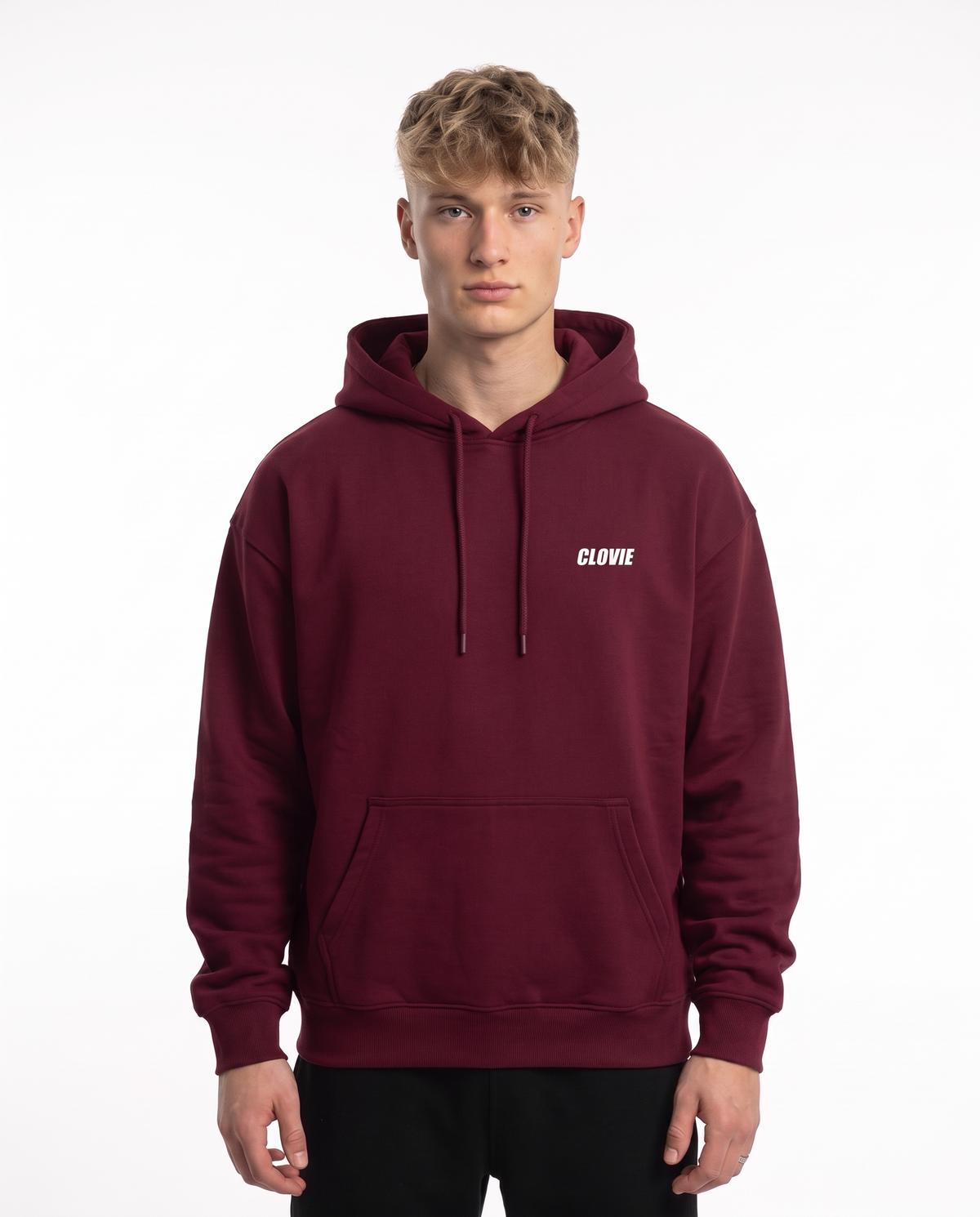 BUGATTI Chiron Super Sport Hoodie Burgundy – Vorderseite