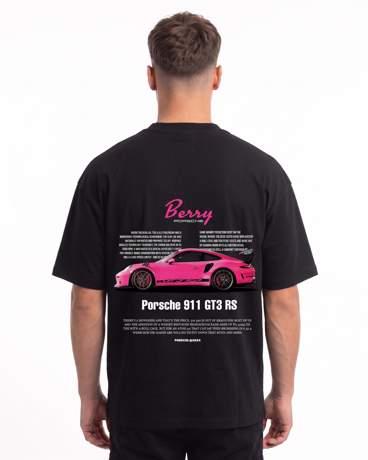 Porsche 911 GT3 RS Oversized Tee Black – Rückseite