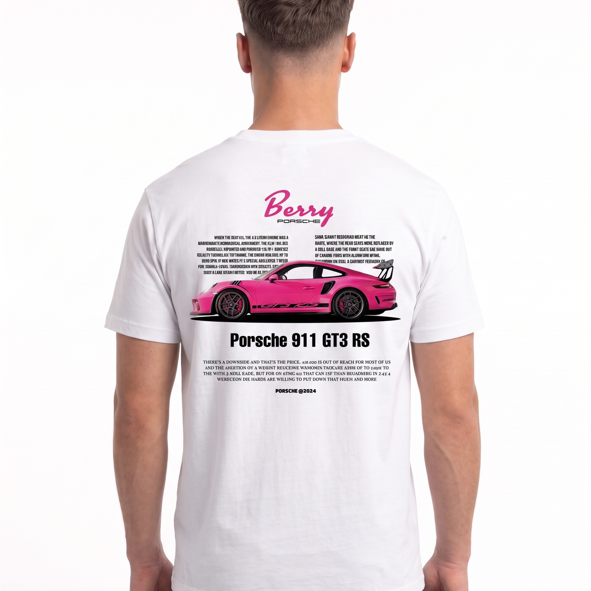 Porsche 911 GT3 RS Standard Tee White – Rückseite
