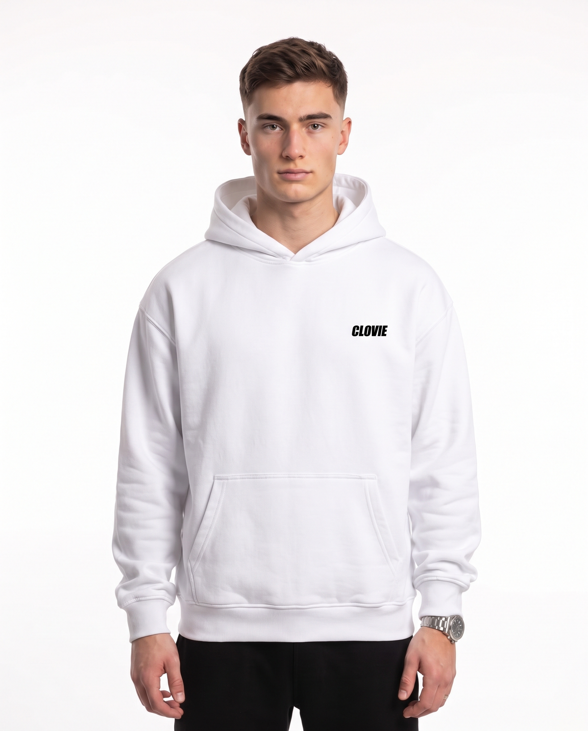 Porsche 911 GT3 RS Oversized Hoodie White – Vorderseite
