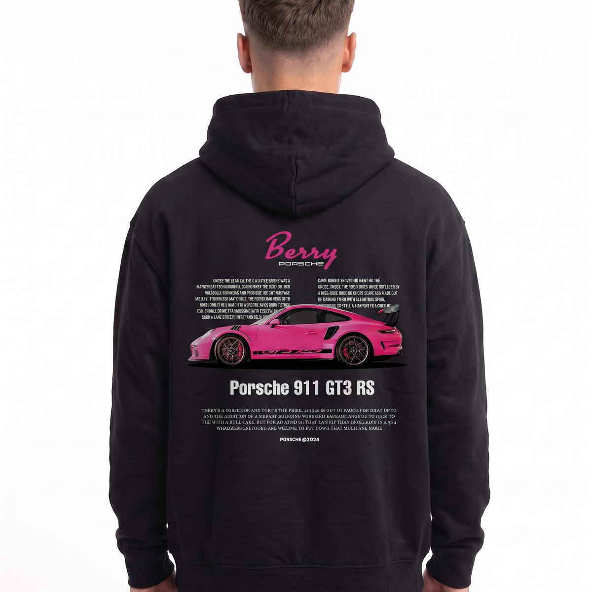 Porsche 911 GT3 RS Hoodie Jet Black – Rückseite