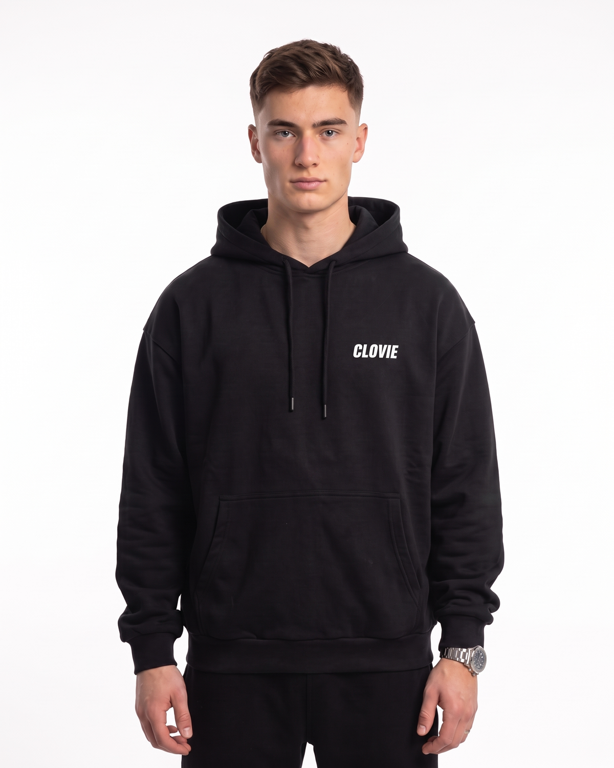 Porsche 911 GT3 RS Hoodie Jet Black – Vorderseite