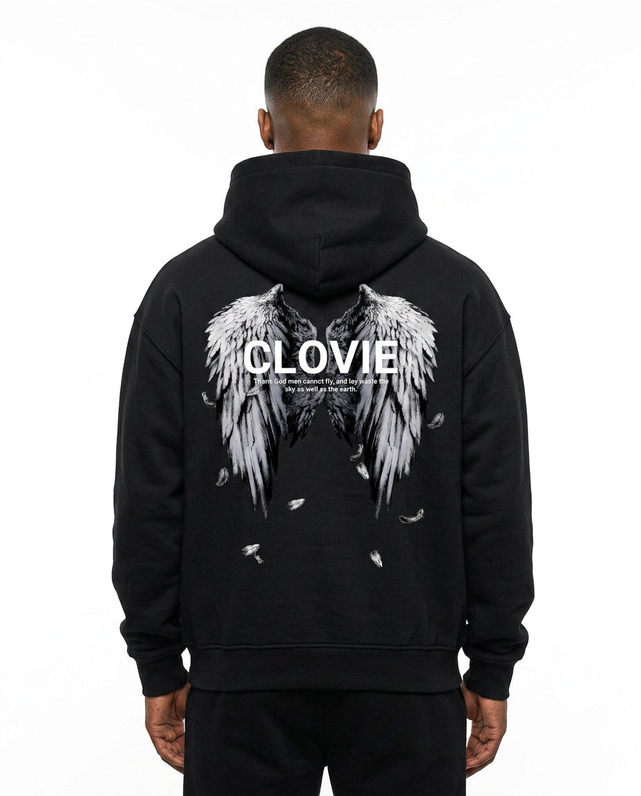Angel wings Oversized Zip Hoodie CLOVIE