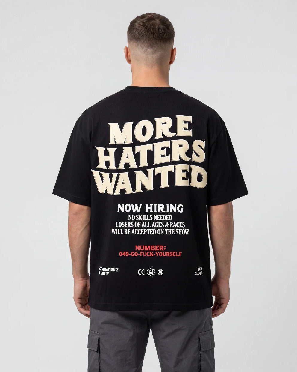 More Haters Wanted Oversized Tee - Frontansicht