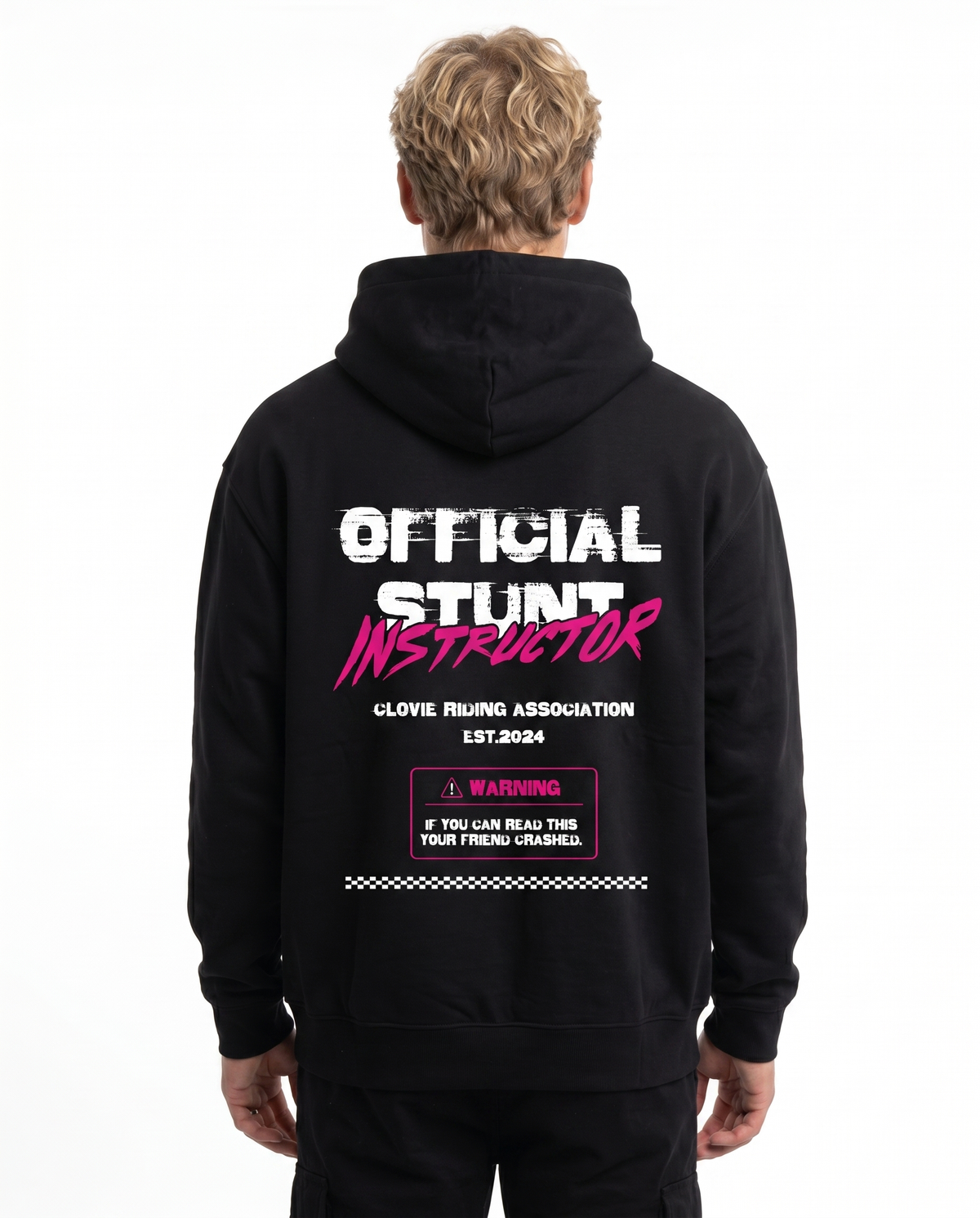 Official stunt instructor Oversized Hoodie – Supermoto-Kleidung von CLOVIE BKLF