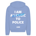 I am allergic to police - Oversized Zip Hoodie