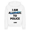 I am allergic to police - Oversized Zip Hoodie