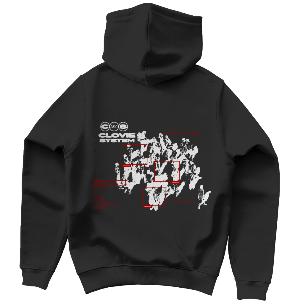 Clovie system Hoodie Vorderansicht - CLOVIE Streetwear