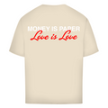 El dinero es papel, el amor es amor - Camiseta de gran tamaño