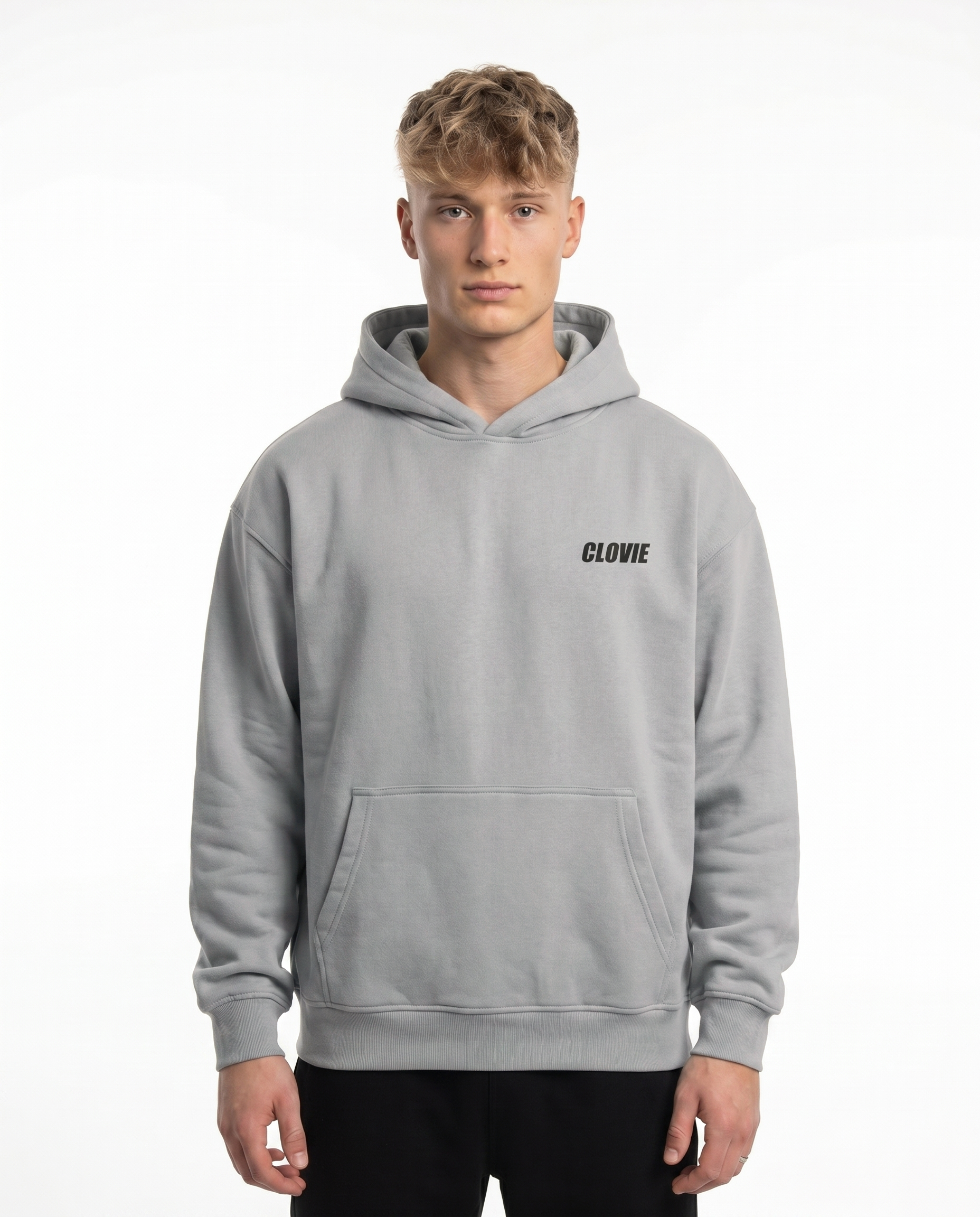 Text me when youre horny Hoodie Light Asphalt Front