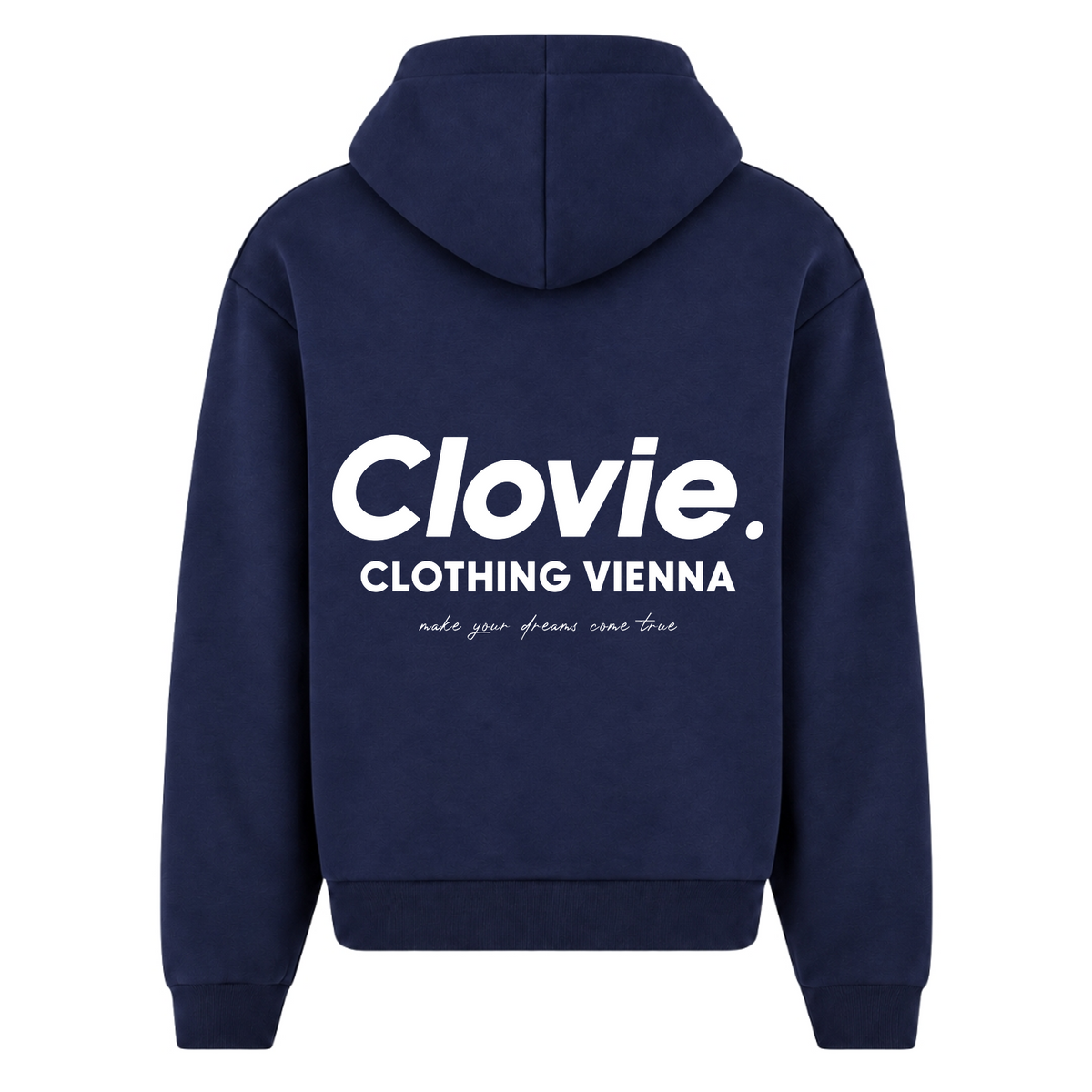 Make your dreams come true - Oversized Zip Hoodie - Navy - Rueckseite