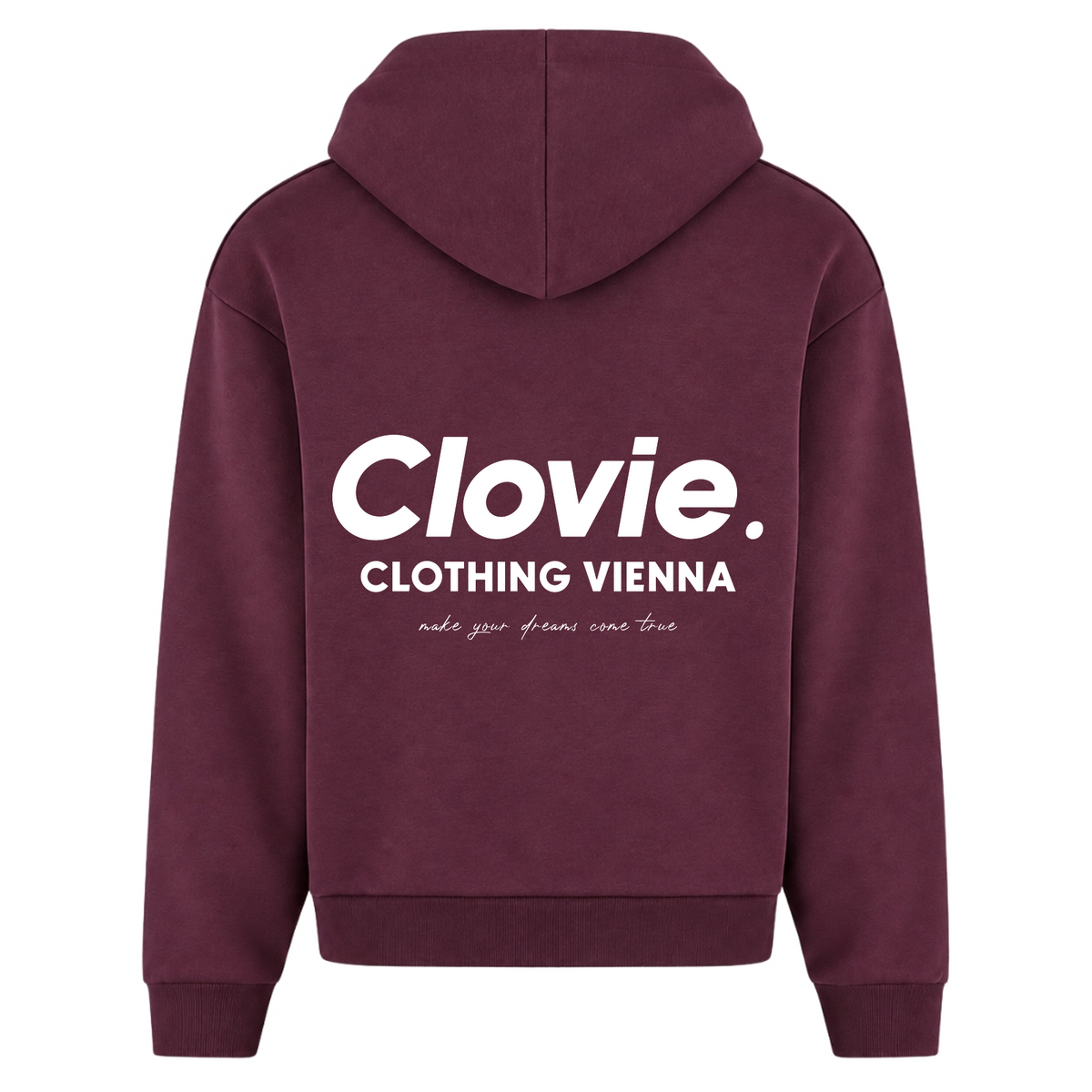 Make your dreams come true - Oversized Zip Hoodie - Plum Purple - Rueckseite