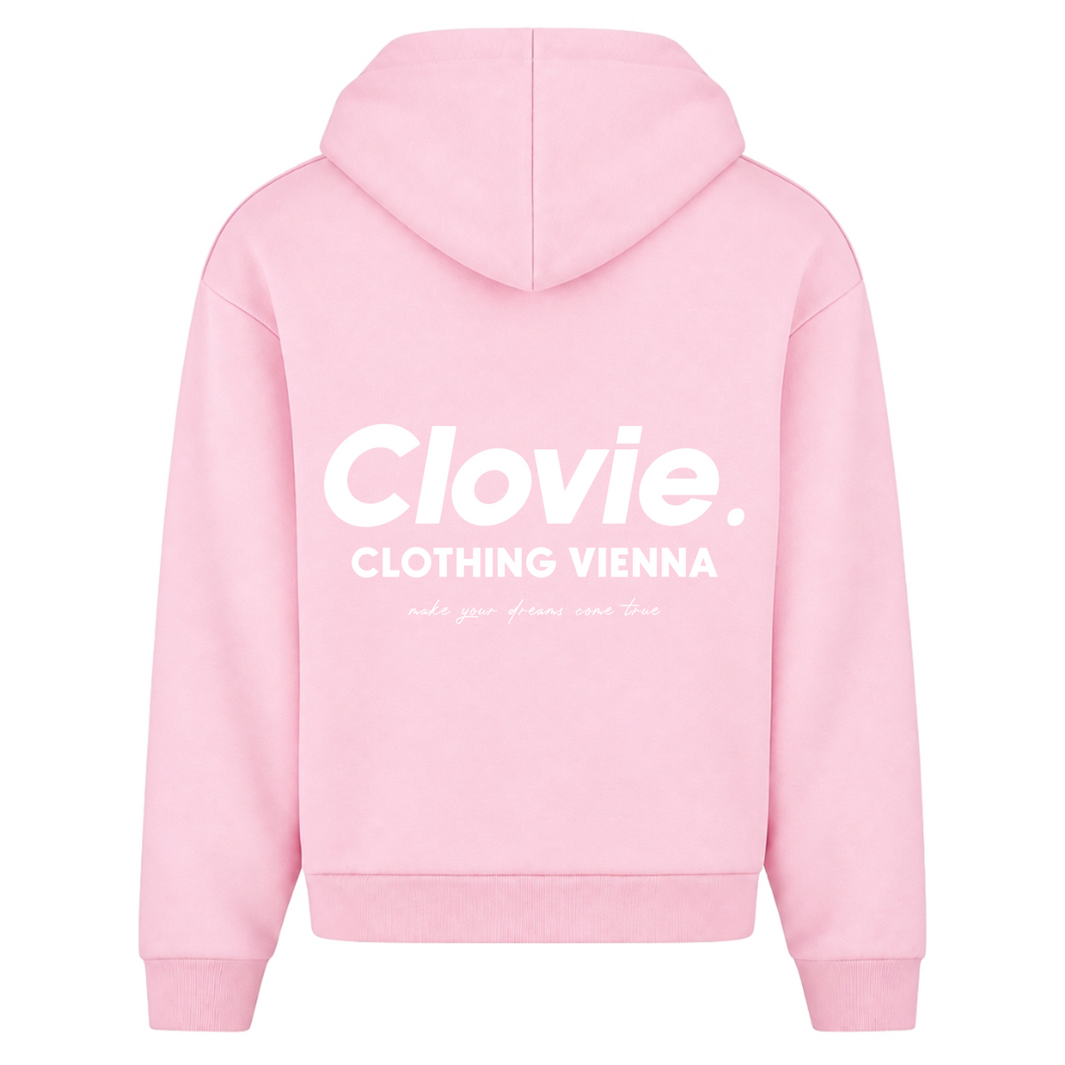 Make your dreams come true - Oversized Zip Hoodie - Soft Pink - Rueckseite