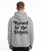 Raised by the streets Zip Hoodie Light Asphalt Back