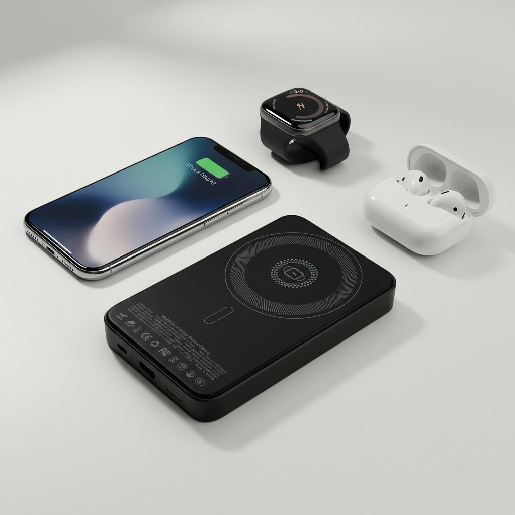 Clovie MagCharge Powerbank Detailansicht - CLOVIE Streetwear