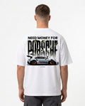 Need money for porsche Oversized T-Shirt Vorderansicht - CLOVIE Streetwear
