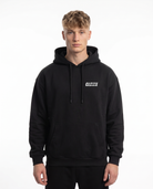 Porsche 911 GT3 Hoodie in Jet Black, model front with CLOVIE logo