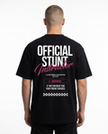 Official Stunt Instructor Oversized Tee — Back view mit OFFICIAL STUNT Instructor + Warning-Detail