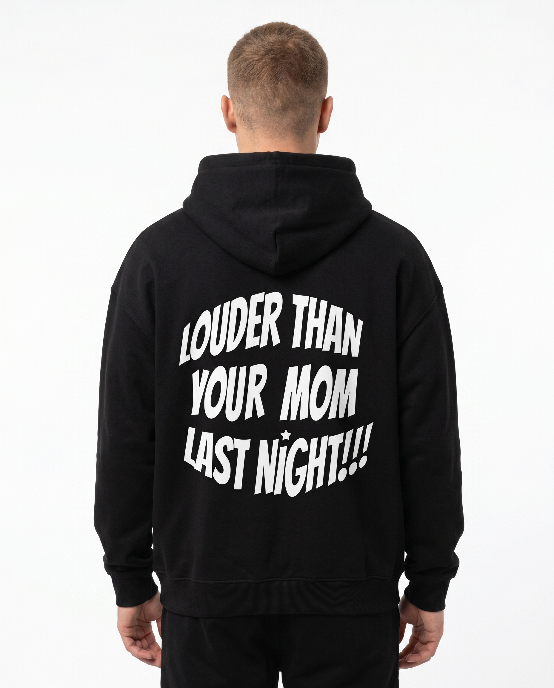 Louder than your mom Oversized Hoodie – Rückseite