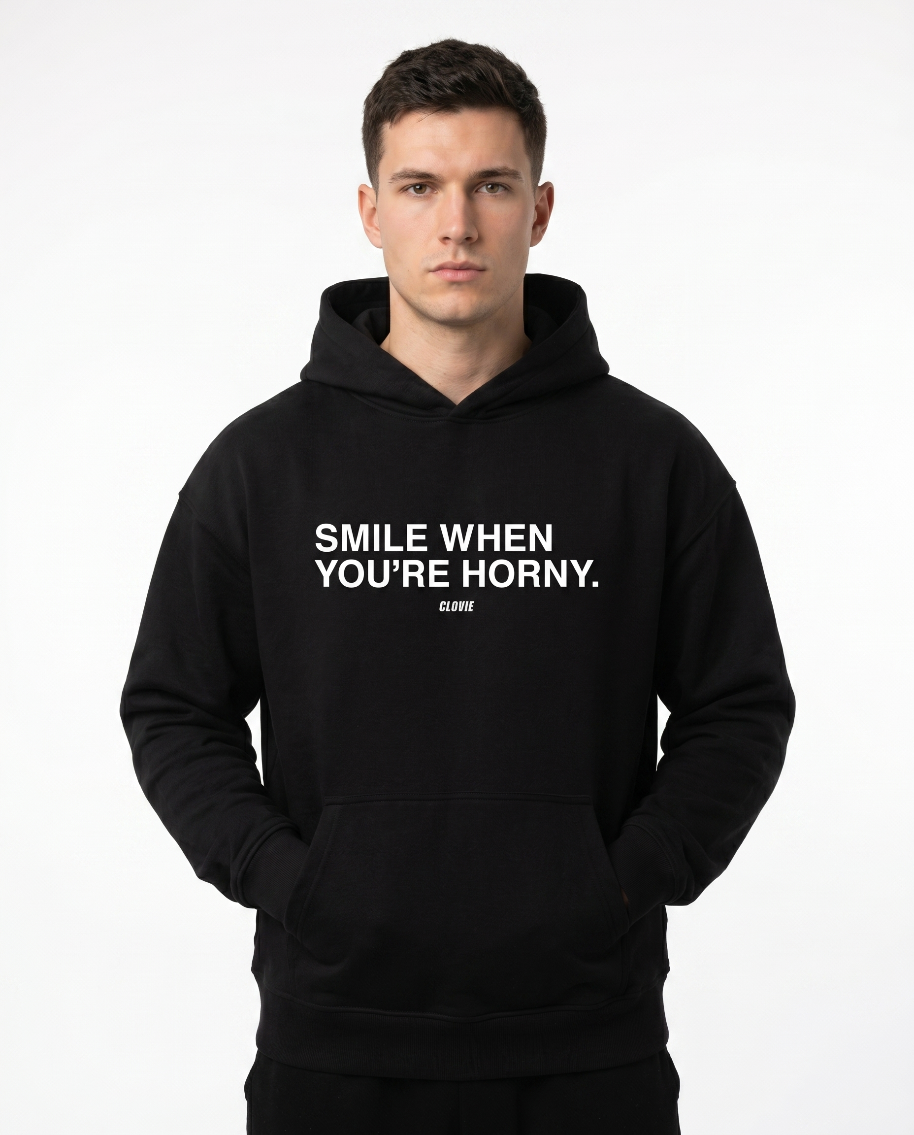 Smile when you're horny Oversized Hoodie – Vorderseite