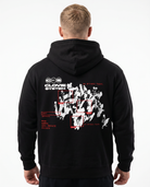 Clovie system Hoodie Rueckansicht Model Jet Black - CLOVIE Streetwear