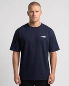 No brakes no limits Standard Tee french navy - model front