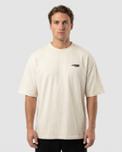 No brakes no limits Oversized Tee natural raw - model front