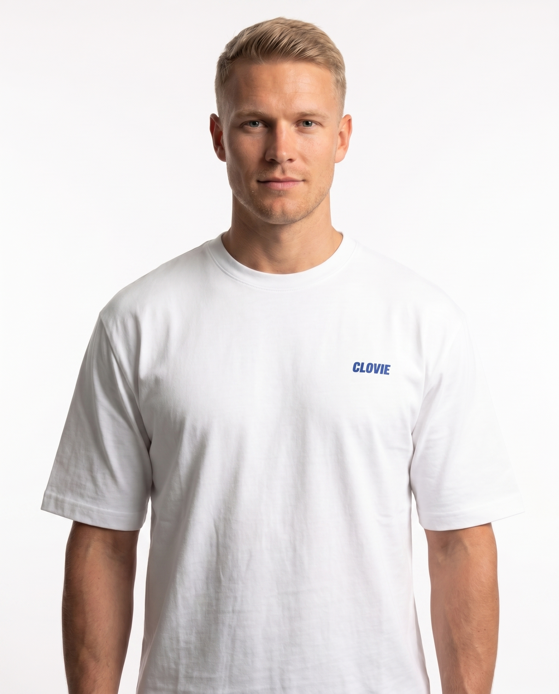 Always late but worth the wait - Standard Tee - White - model front print