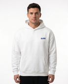 Always late but worth the wait - Oversized Hoodie - White - model front print