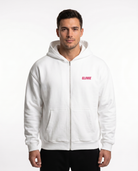 Sex is cool - Oversized Zip Hoodie - White - model front print