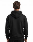 Clovie - Oversized Hoodie - Black - model back print