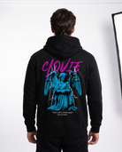Angel - Hoodie - Jet Black - model back print