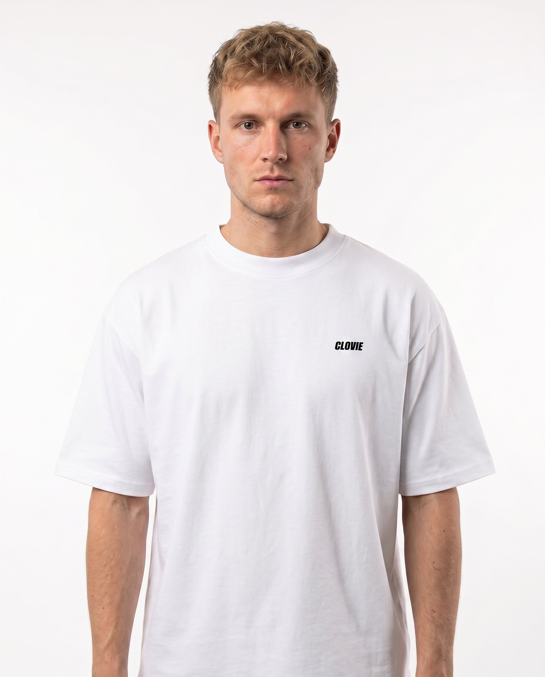 Los Angeles Oversized Tee White - model front