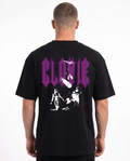 Bombs Oversized Tee Black - model back print