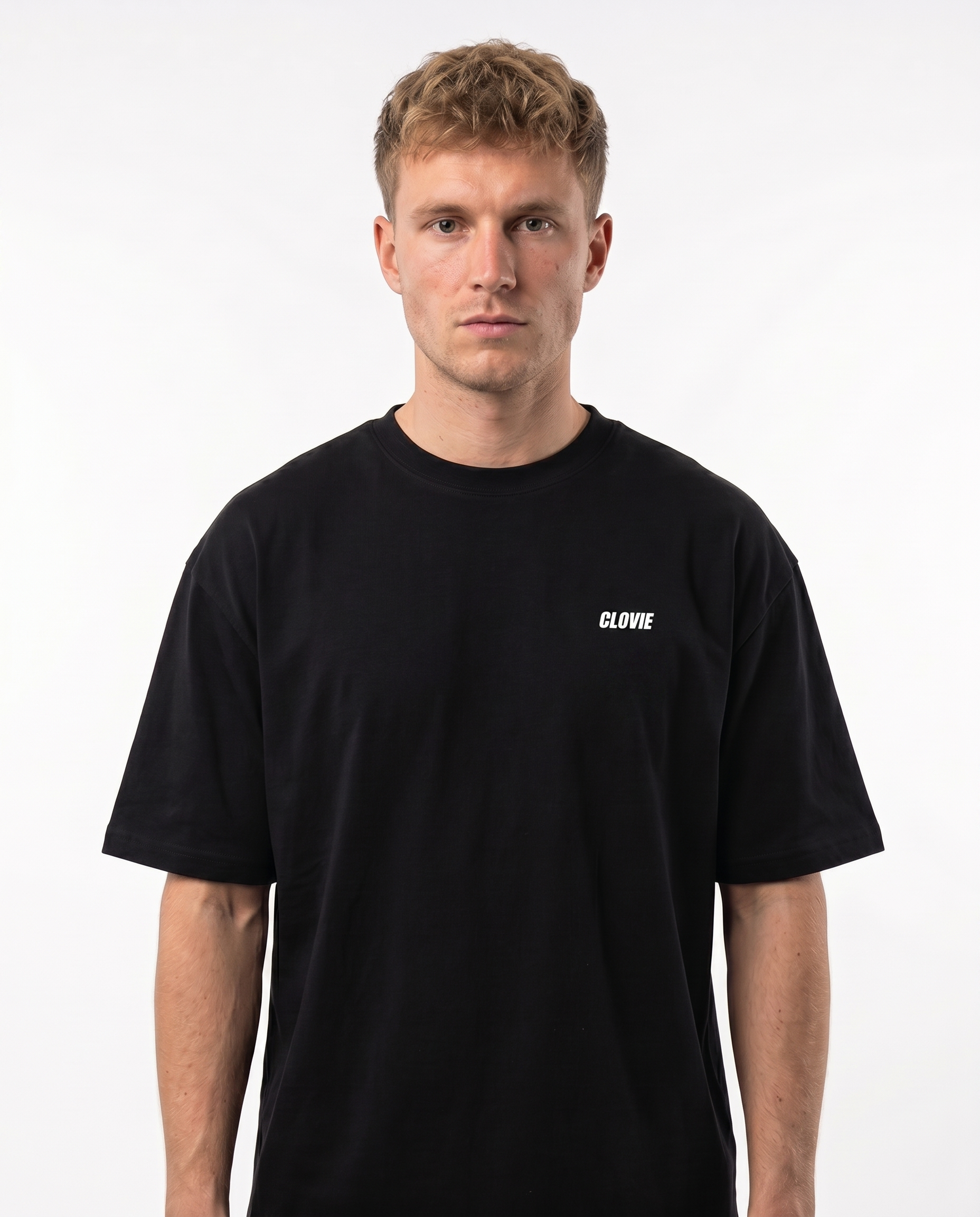 Happy pills Oversized Tee Black - model front