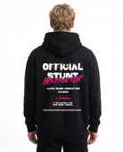 Official stunt instructor Oversized Hoodie Black - model back print