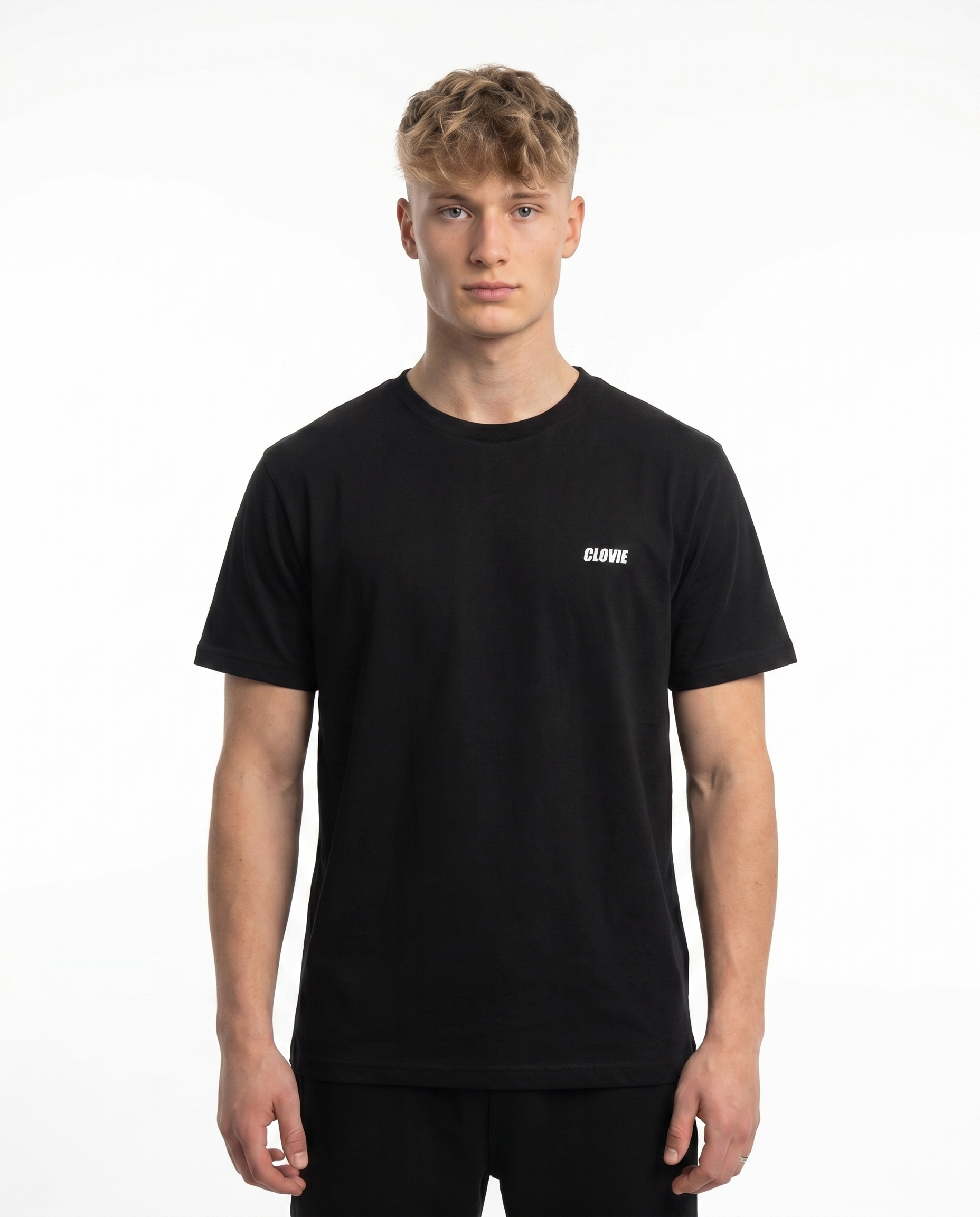 Because i would die for you Standard Tee Black - model front