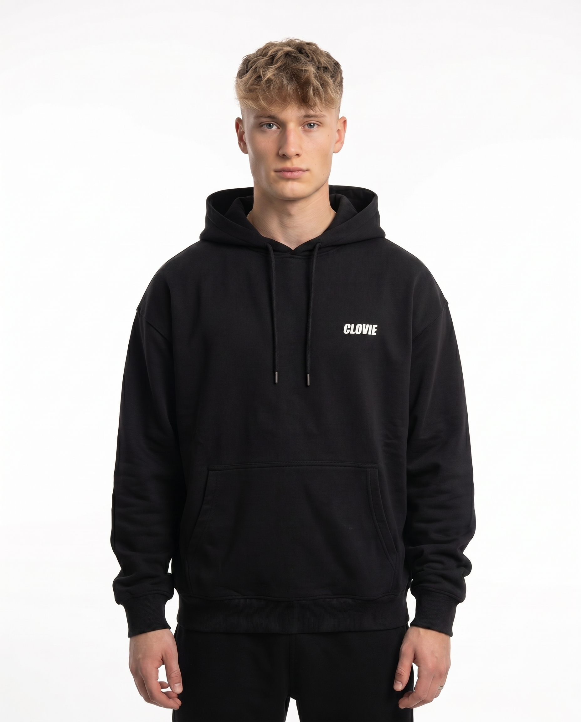 Loyalty is with you Hoodie Jet Black - model front