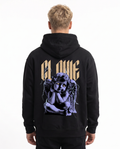 Angel Oversized Hoodie Black - model back print