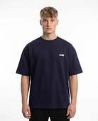 Bike life Oversized Tee Navy - model front