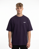 Bike life Oversized Tee Purple Night - model front